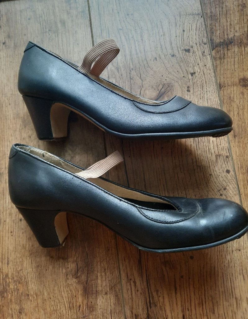 Flamencoschoenen, Zwart, Dansschoenen, Ophalen of Verzenden, Zo goed als nieuw