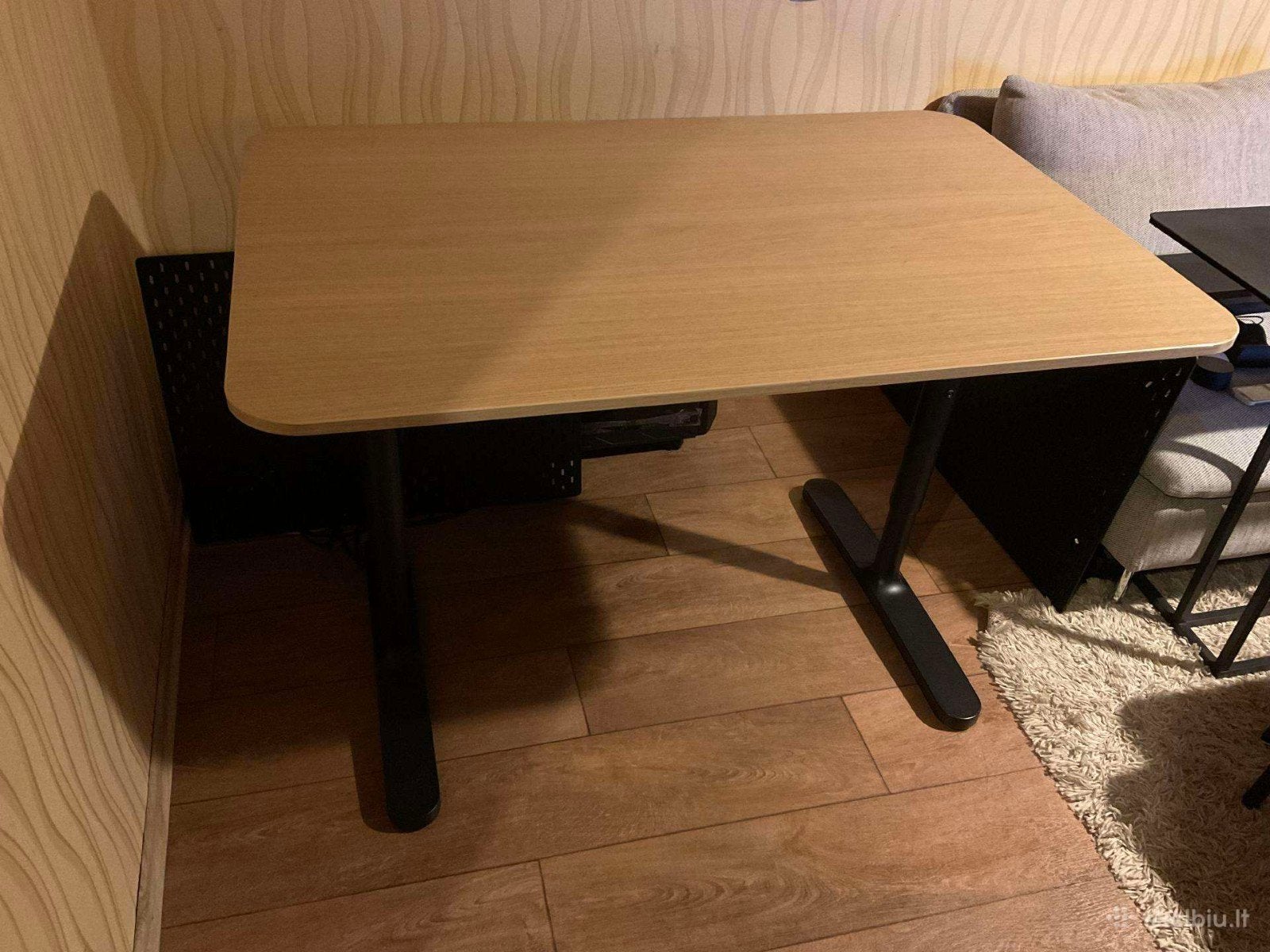 Bekant 120x80, Huis en Inrichting, Bureaus, Ophalen, In hoogte verstelbaar, Wit