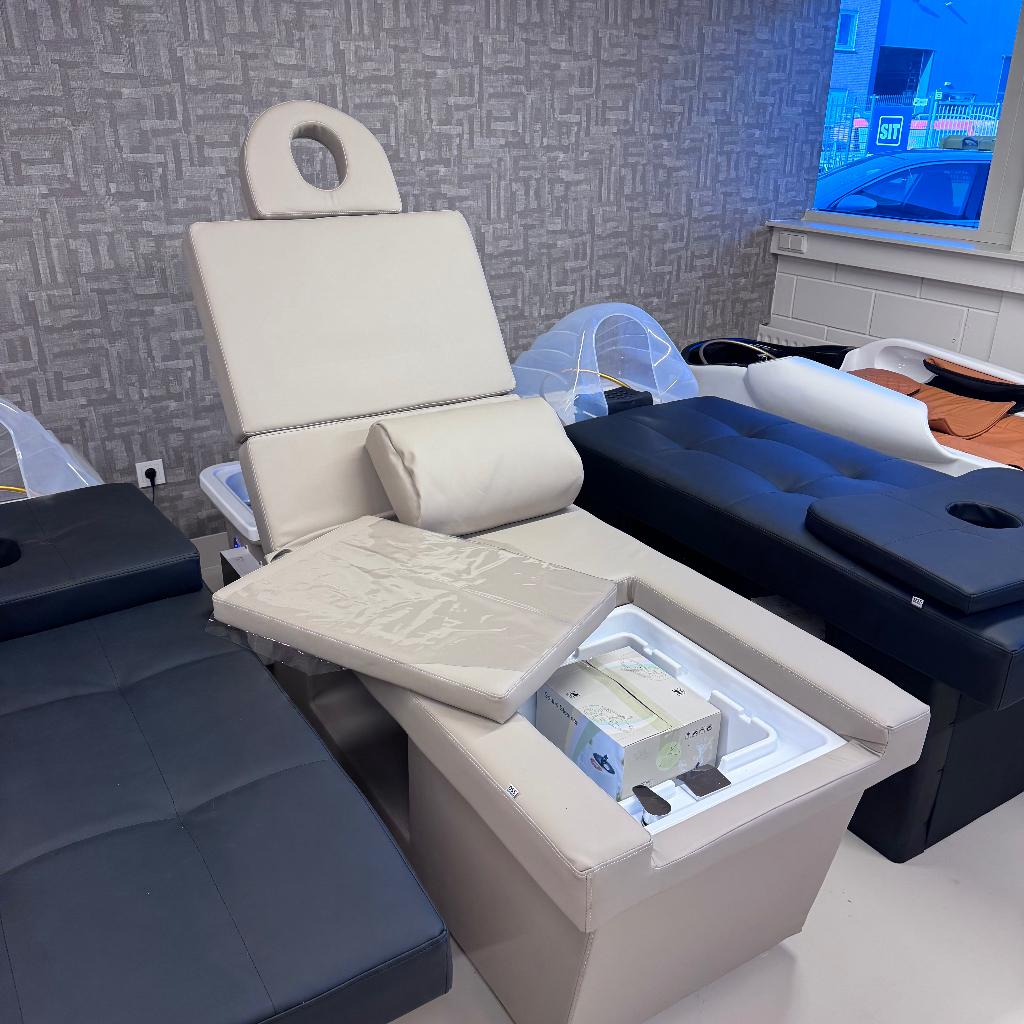 Japanse Head Spa Pedicure massage bed kapsalon beige cream, Huis en Inrichting, Ophalen of Verzenden, Nieuw