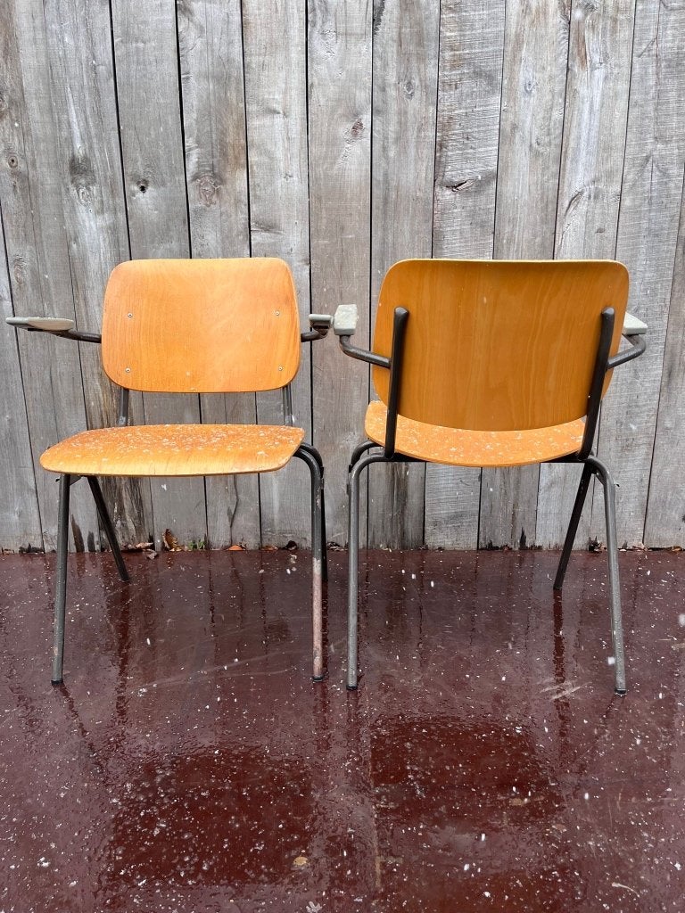 Marko Holland retro chairs – (26 op voorraad), Huis en Inrichting, Stoelen, Gebruikt, Bruin, Ophalen of Verzenden, Overige materialen