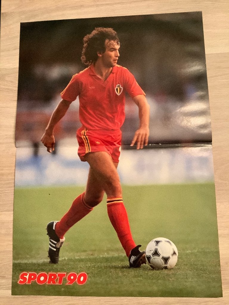Poster Rode Duivel Stefaan Demol uit 1990, Verzamelen, Ophalen of Verzenden, Zo goed als nieuw, Poster, Plaatje of Sticker