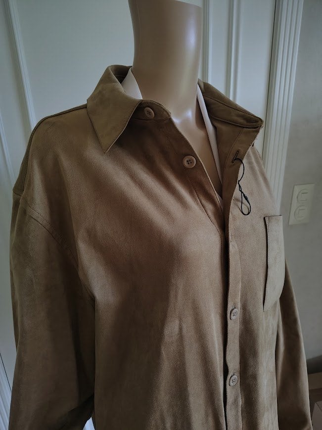 nieuw overhemd , dikke blouse , vest van zara, Zara., Brun, Envoi, Taille 42/44 (L)