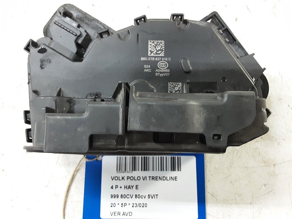 PORTIERSLOT RECHTS VOOR Polo VI (AW1) (5TB837016C), Gebruikt, Volkswagen, Mevr. I. Hauben, Rue de l'Espoir 34 34
4030  GRIVEGNÉE, BE