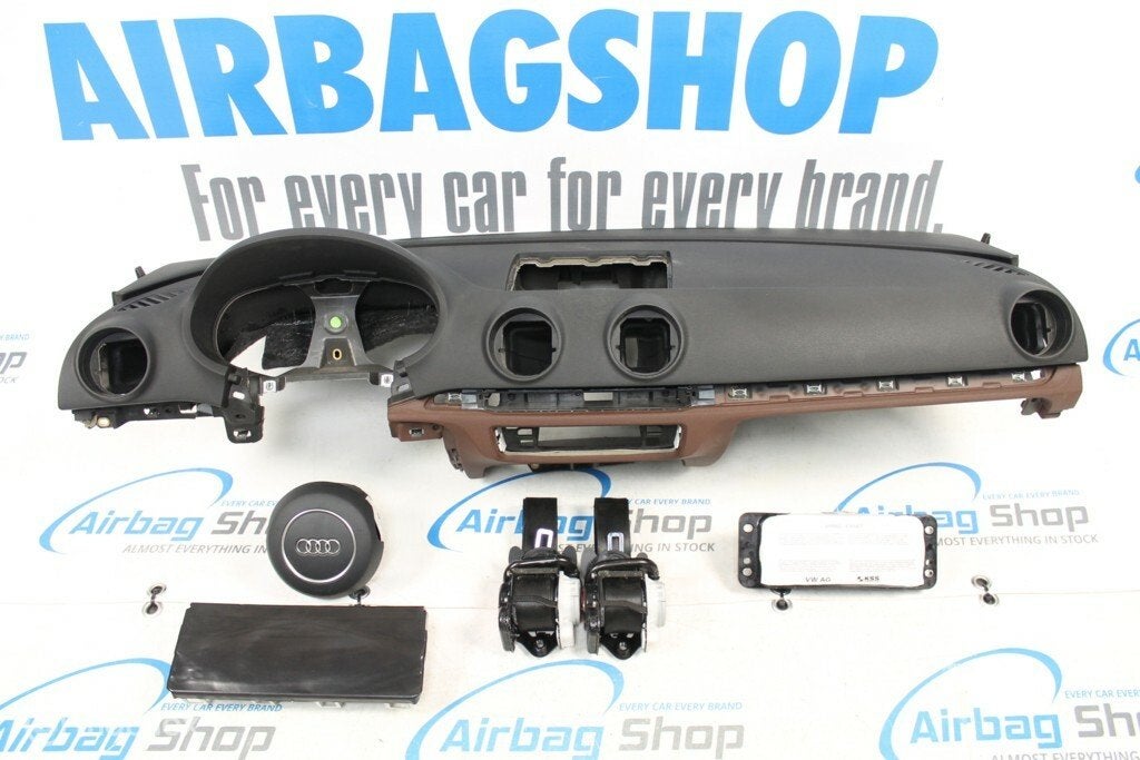 Airbag set - Dashboard zwart/bruin 3 spaak Audi A3 8V, Auto-onderdelen