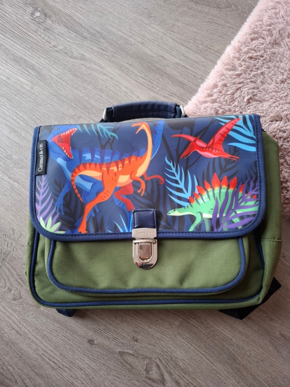 Caramel & Cie | Kleuterboekentas Jurassic Vert, Enlèvement, Vert