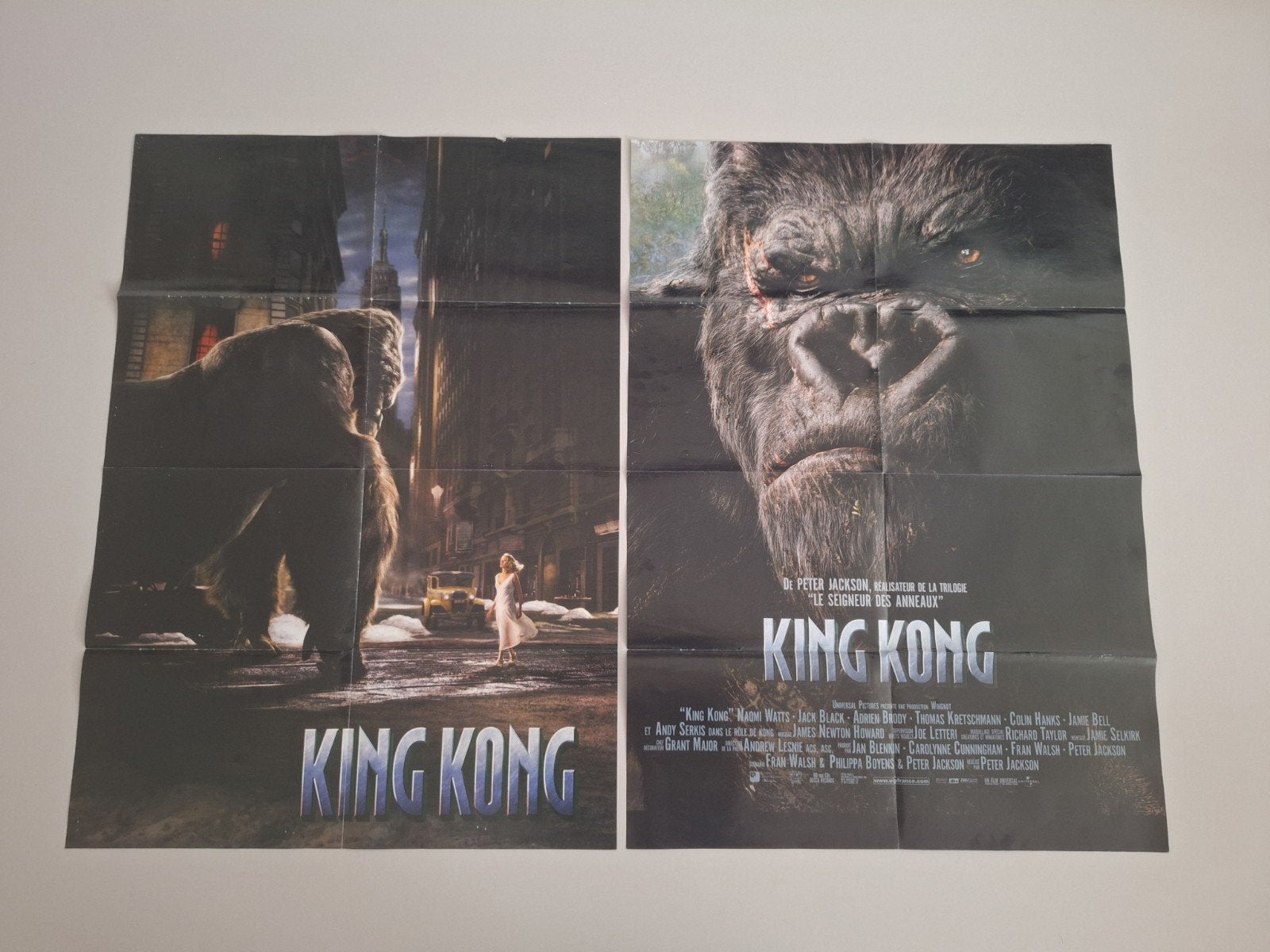 2 affiches recto-verso du film King Kong, Enlèvement ou Envoi, Utilisé, Film, Affiche