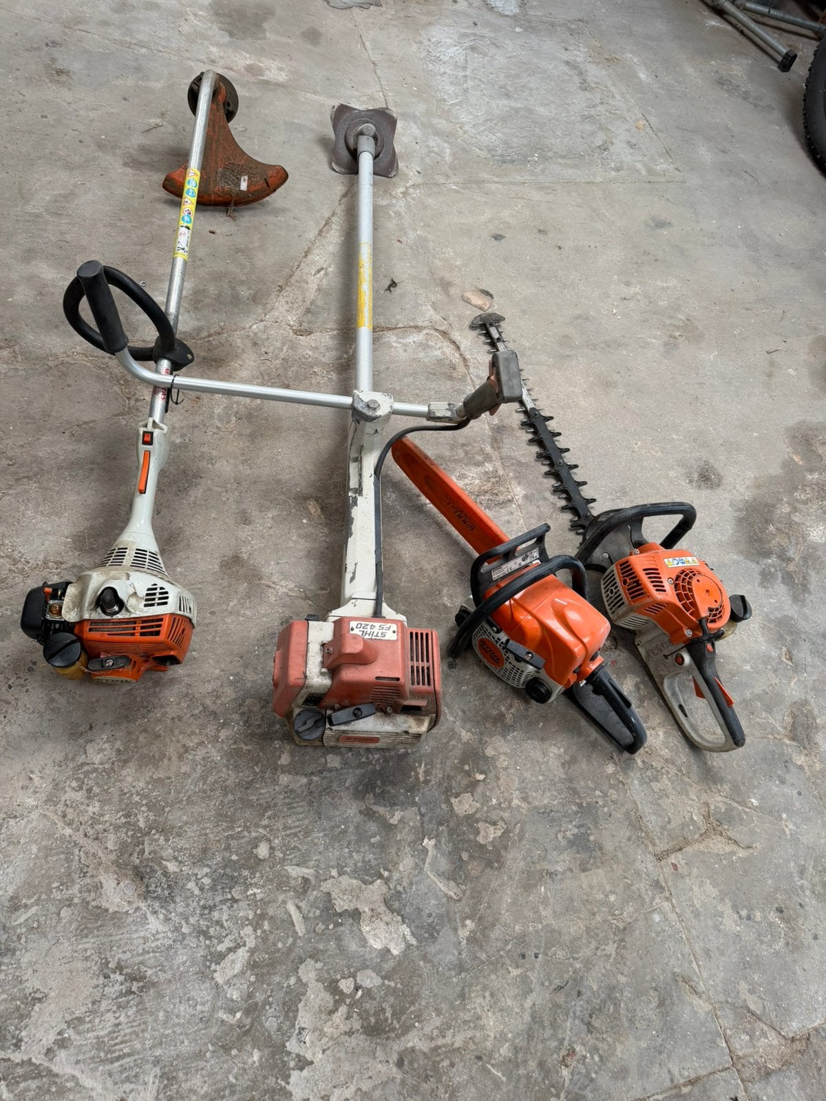 Te koop:Sthil 4 tuinmachines, allemaal werken g, Jardin & Terrasse, Enlèvement, Comme neuf