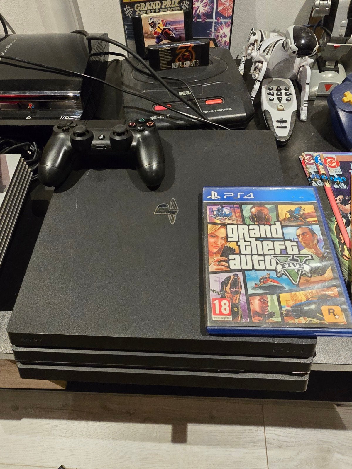 ps4 pro met controller En gta 5, Gebruikt, Ophalen of Verzenden, 1 TB, Met 1 controller