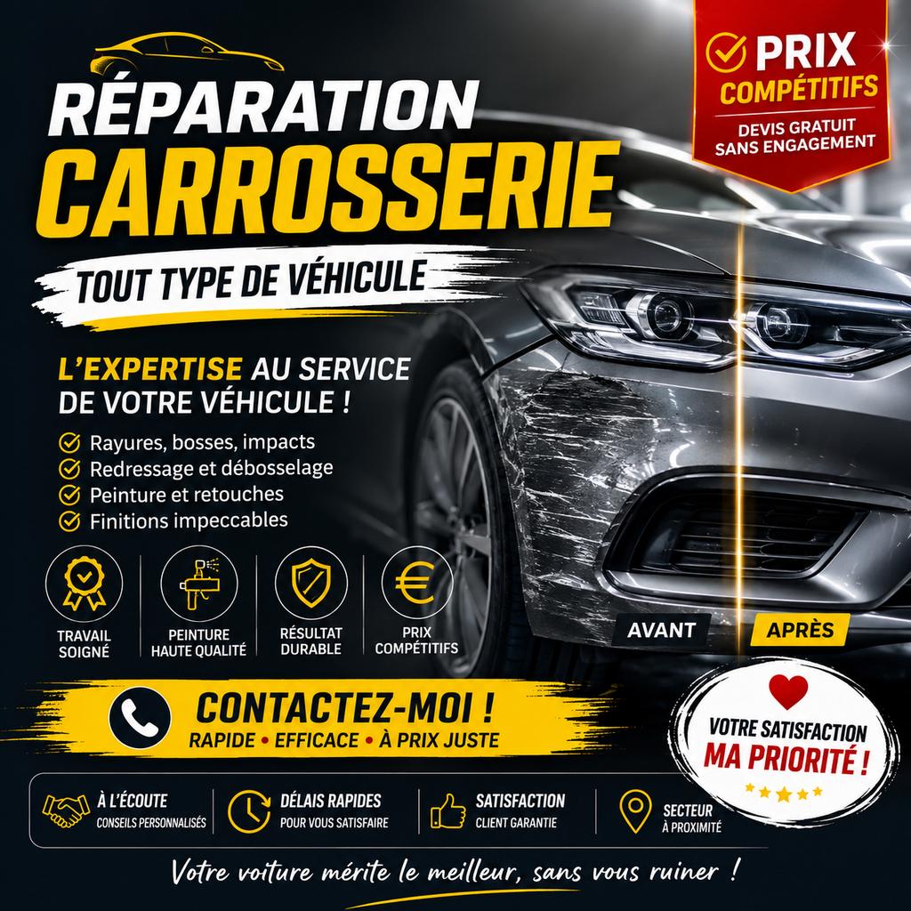 Carrosserieherstel — scherpe prijzen!, Diensten en Vakmensen