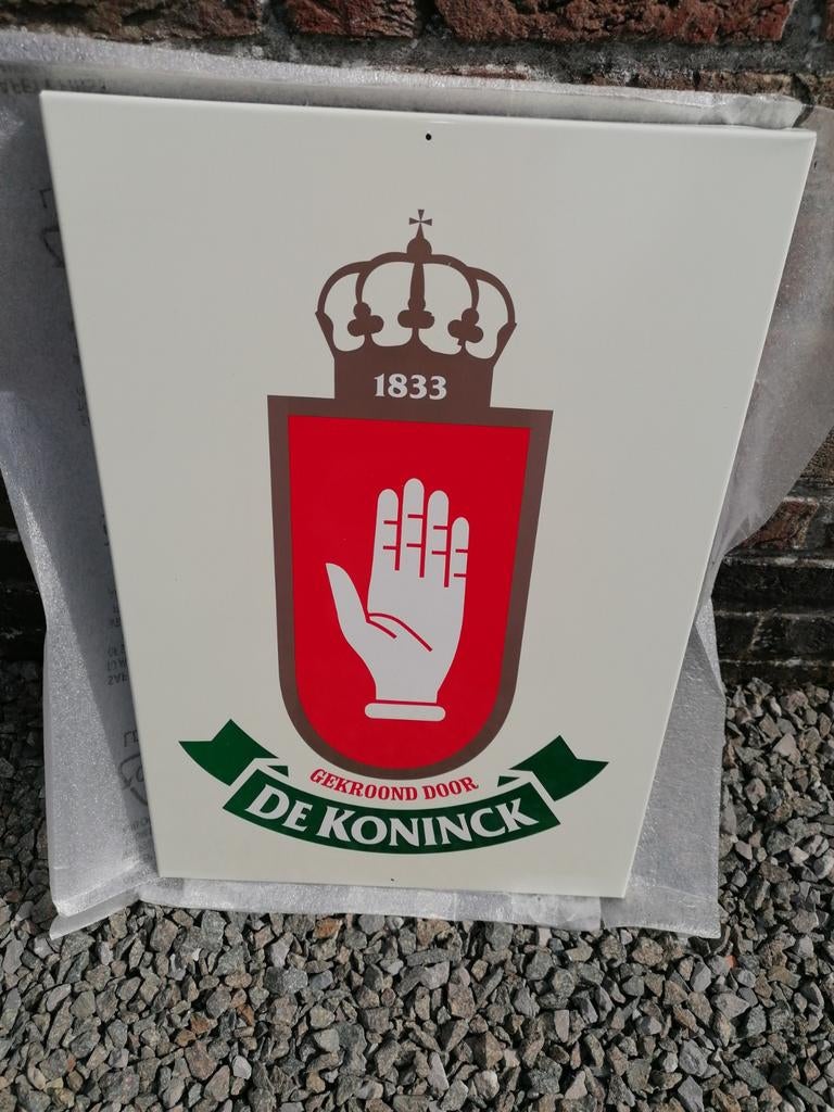 Blikken bierbord de koninck, Verzamelen, Merken en Reclamevoorwerpen, Ophalen of Verzenden