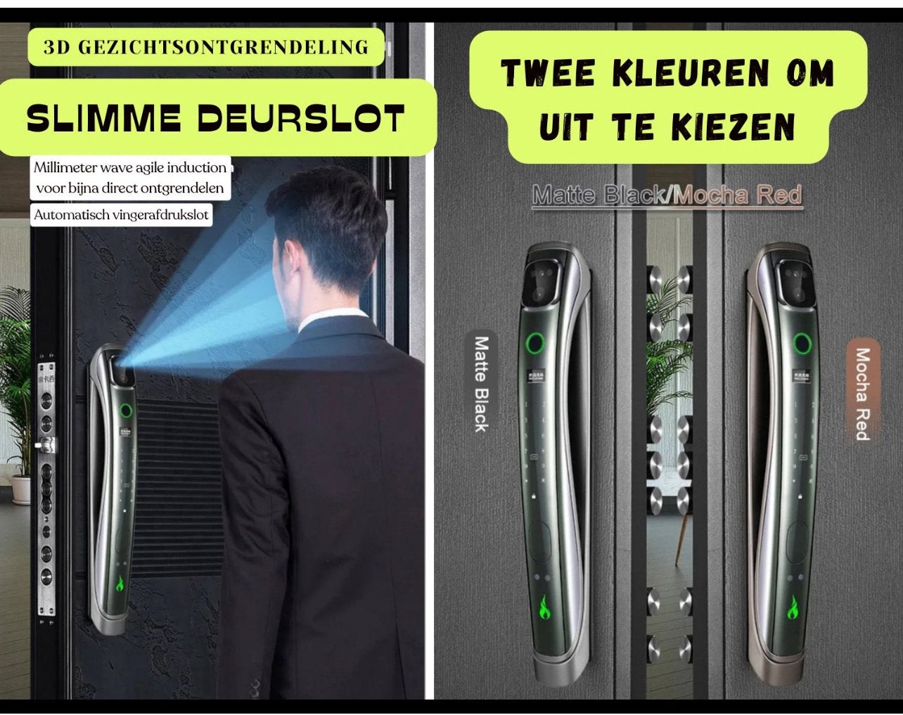 Slim biometrisch deurslot, Doe-het-zelf en Bouw, Ophalen of Verzenden