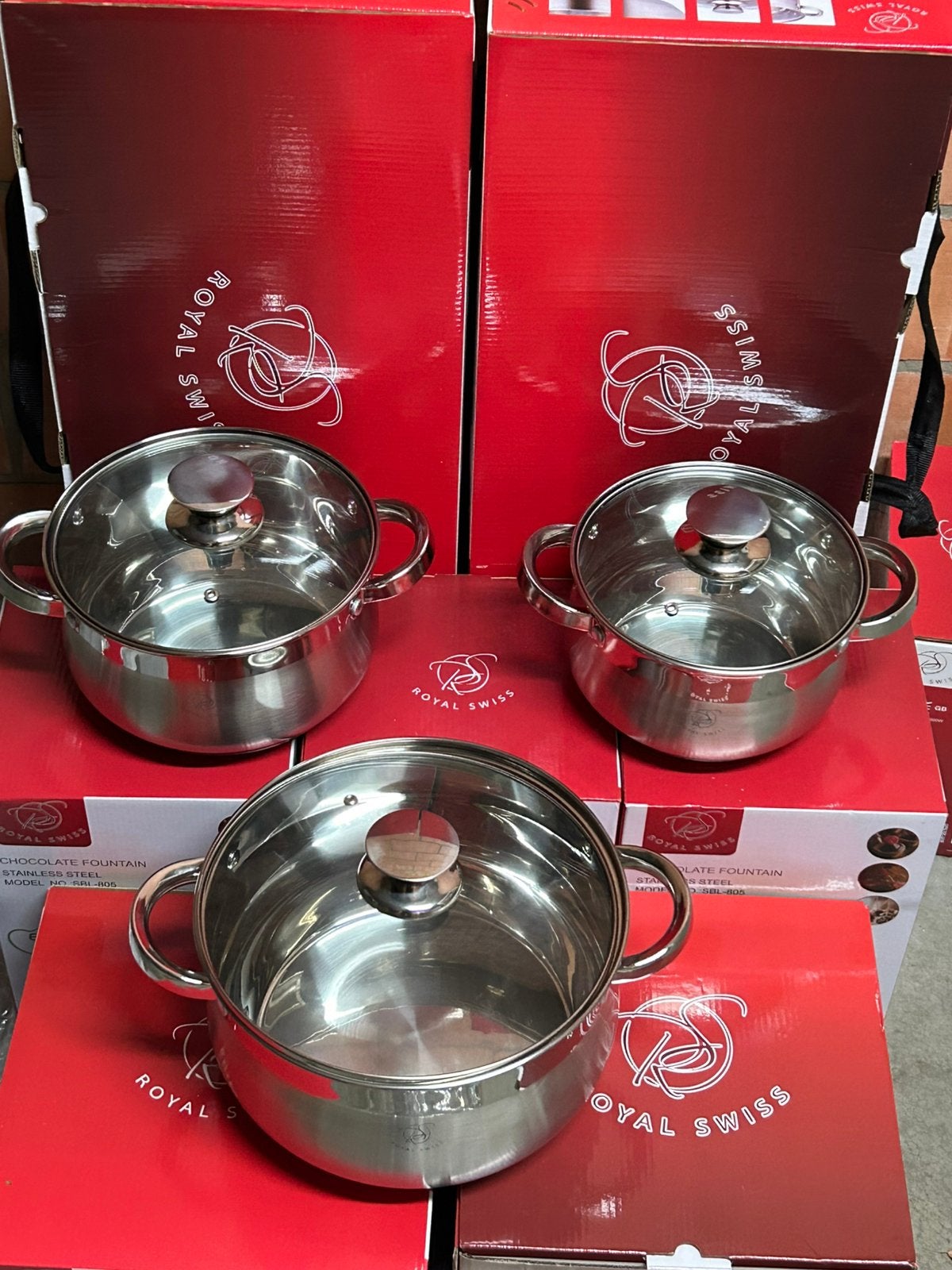 Set kookpotten, Huis en Inrichting, Keuken | Potten en Pannen, Ophalen, Zo goed als nieuw