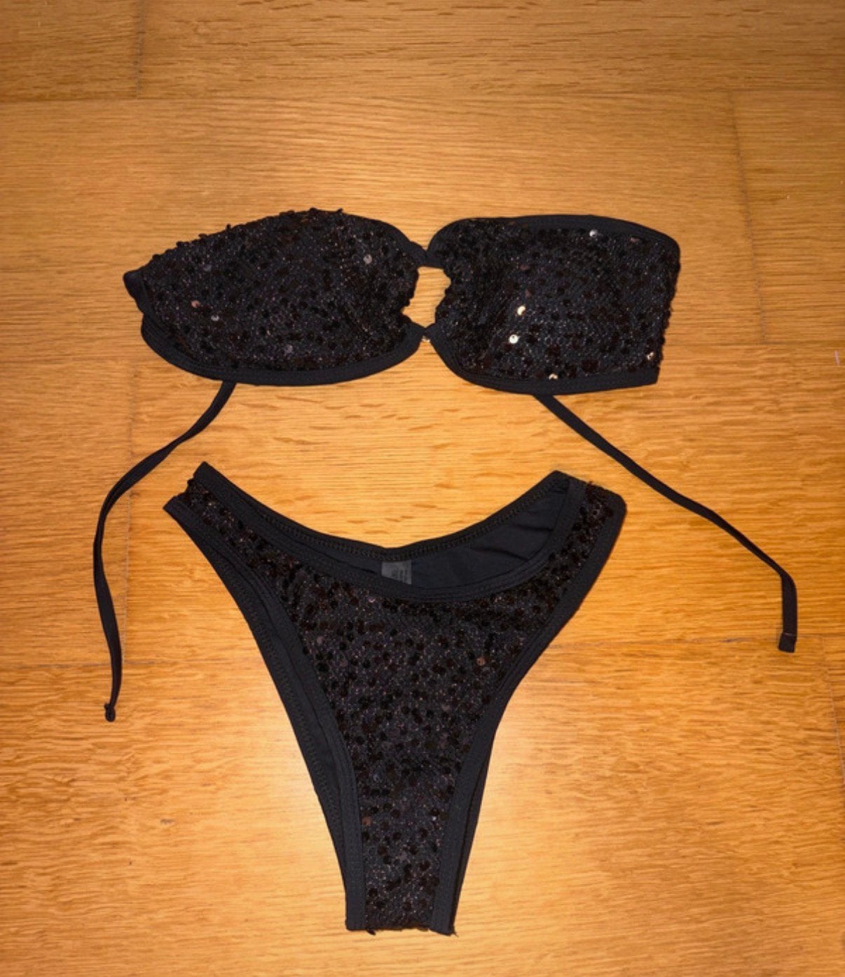 Maillot de bain pailletée, Kleding | Dames, Badmode en Zwemkleding, Ophalen, Zo goed als nieuw, Zwart