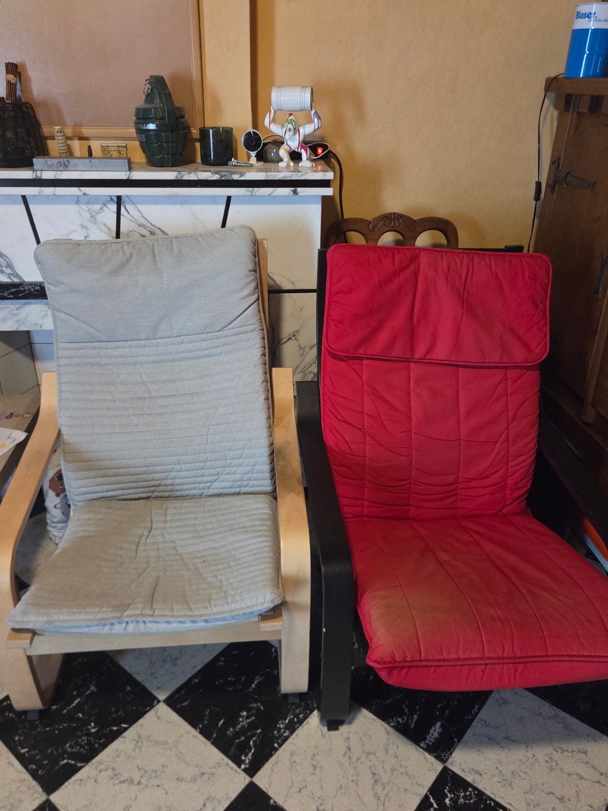 2 fauteuils  poang Ikea, Maison & Meubles, Enlèvement, Utilisé