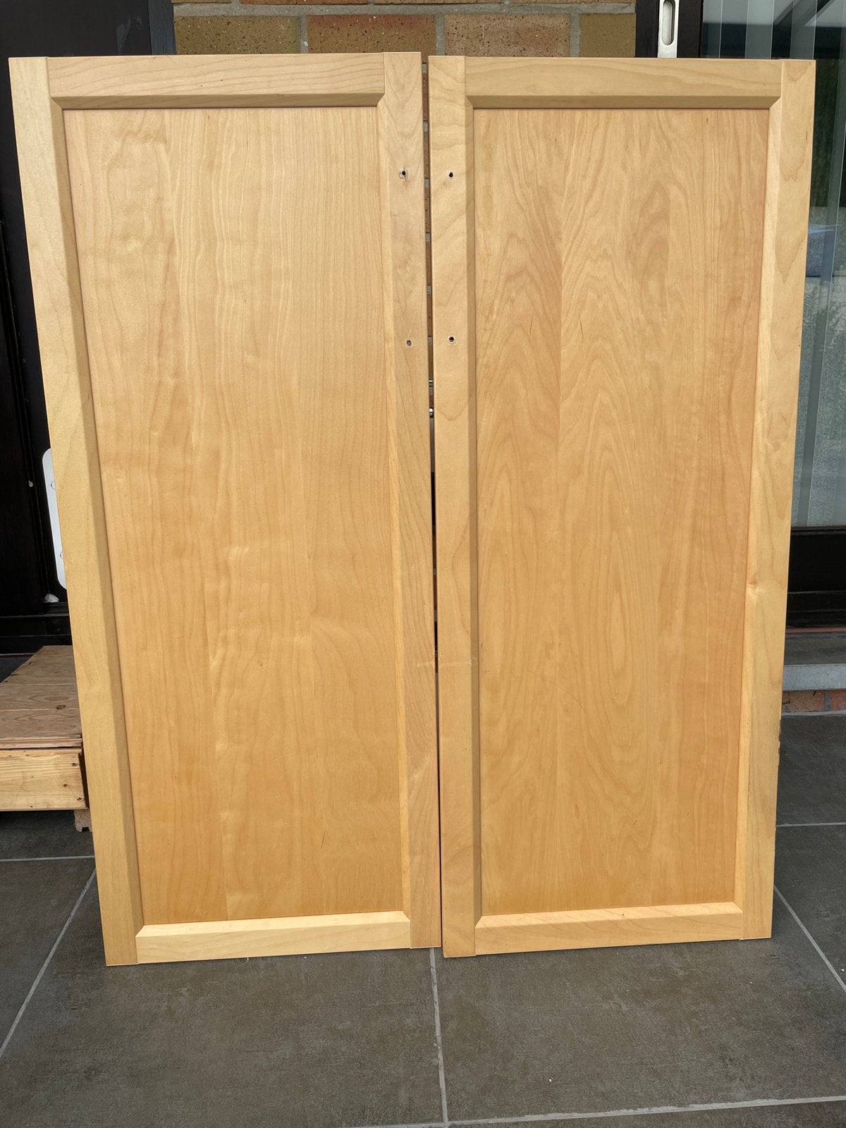 A vendre 2 portes en bois IKEA OXBERG, Ophalen, Zo goed als nieuw