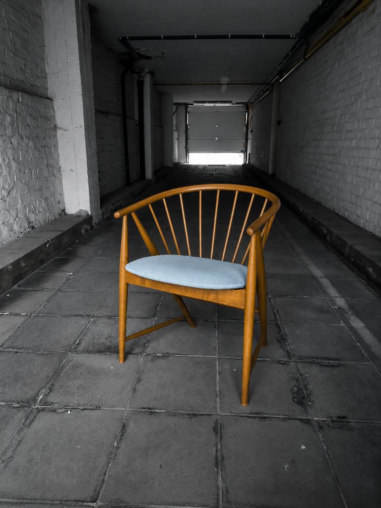 Fauteuil Sun Feather de Sonna Rosen, Suède, 50's, Maison & Meubles, Fauteuils, Enlèvement, Utilisé, Bois, Mid Century Modern Vintage