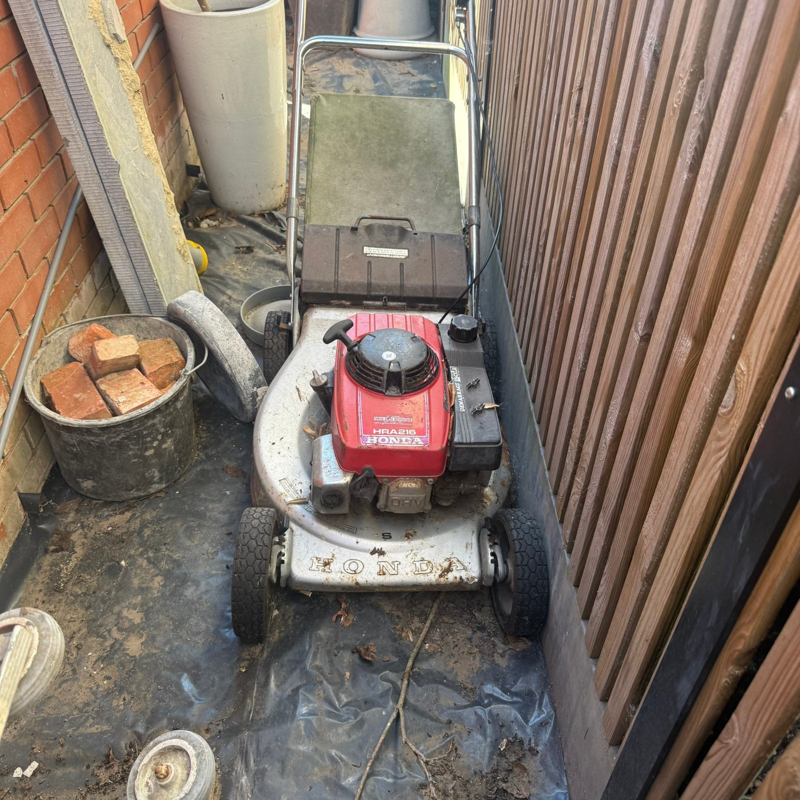 Honda hr 216, Ophalen, Gebruikt, 40 t/m 49 cm, Benzine-grasmaaier