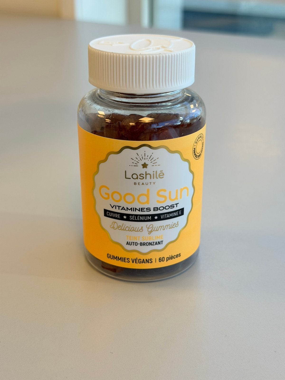 Lashilé Beauty Good Sun Gummies Vegan New 60 Saveur de pêche, Enlèvement ou Envoi, Neuf