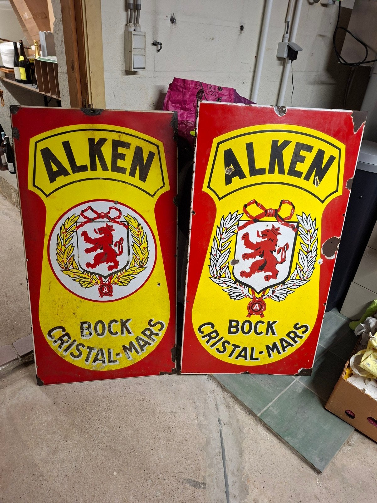 Signe rare Alken Bock -Cristal - Mars (GAUCHE ! ! ), Enlèvement, Utilisé, Panneau publicitaire