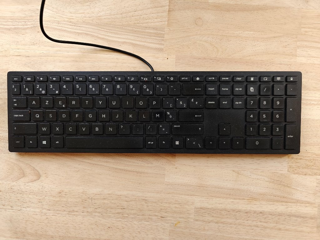 AZERTY toetsenbord HP bedraad, Computers en Software, Toetsenborden, Gebruikt, Multimediatoetsen, Azerty, Ophalen of Verzenden