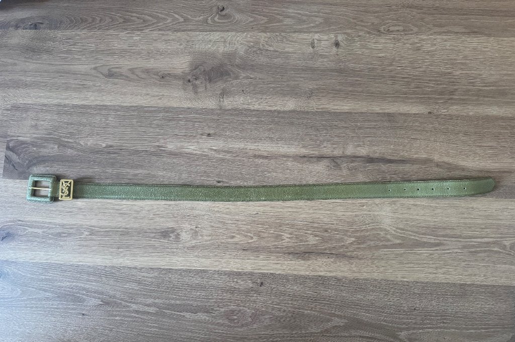 Vintage ysl riem, 5 cm of meer, Echt leder, Tailleriem, Ophalen of Verzenden
