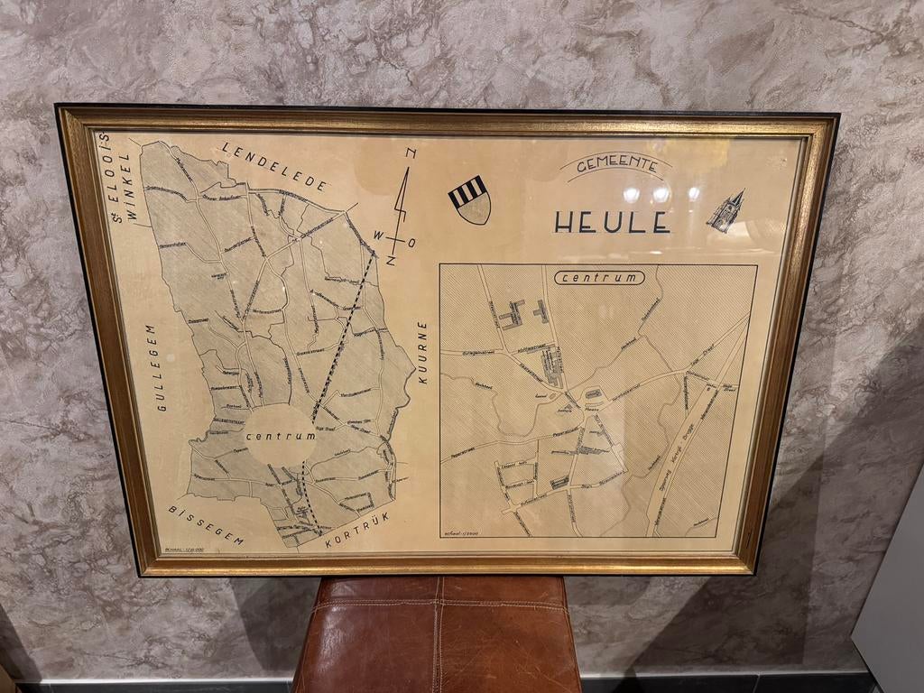 Memorabilia wegenkaart Heule, Ophalen