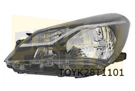 Toyota Yaris koplamp Links (reflector type/halogeen DRL) Ori, -, Verzenden, -, Nieuw