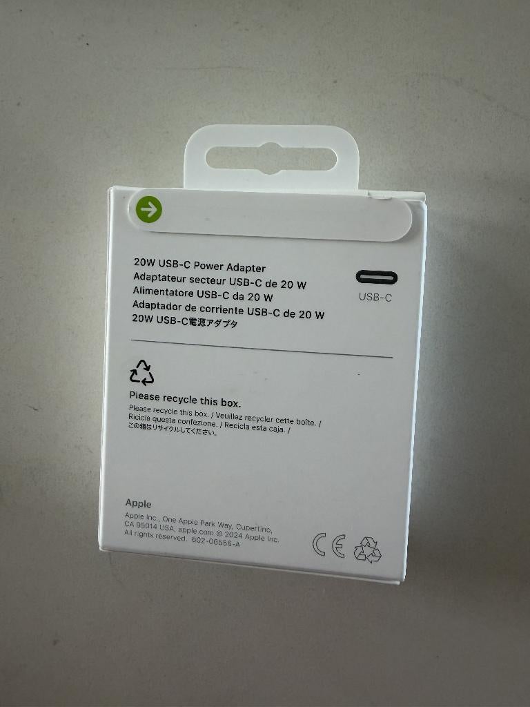 Apple USB C 20W power adapter, Enlèvement ou Envoi, Neuf, Apple