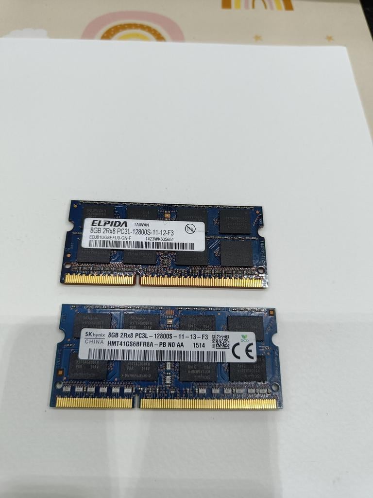 Laptopgeheugen 2x8GB, Enlèvement, DDR3