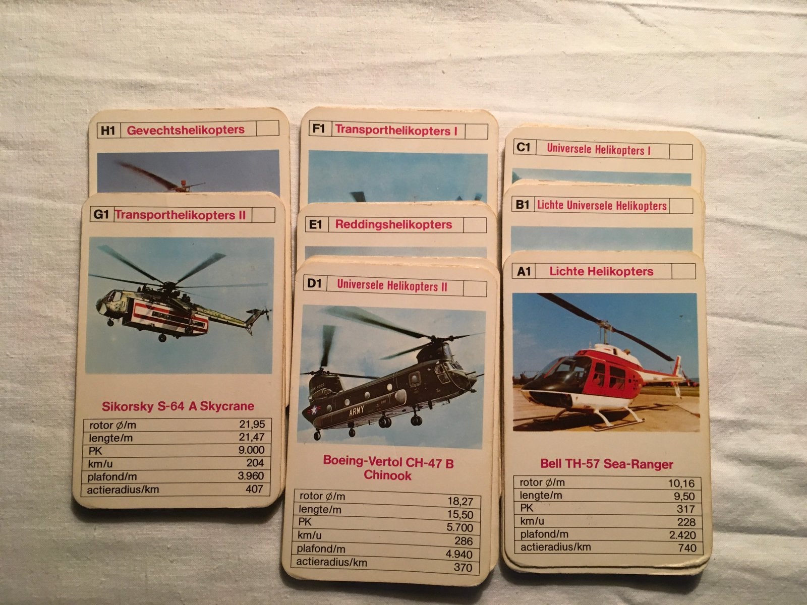 Helikopters - kwartet jaren 80, Verzamelen, Ophalen, Gebruikt, Kwartet(ten)