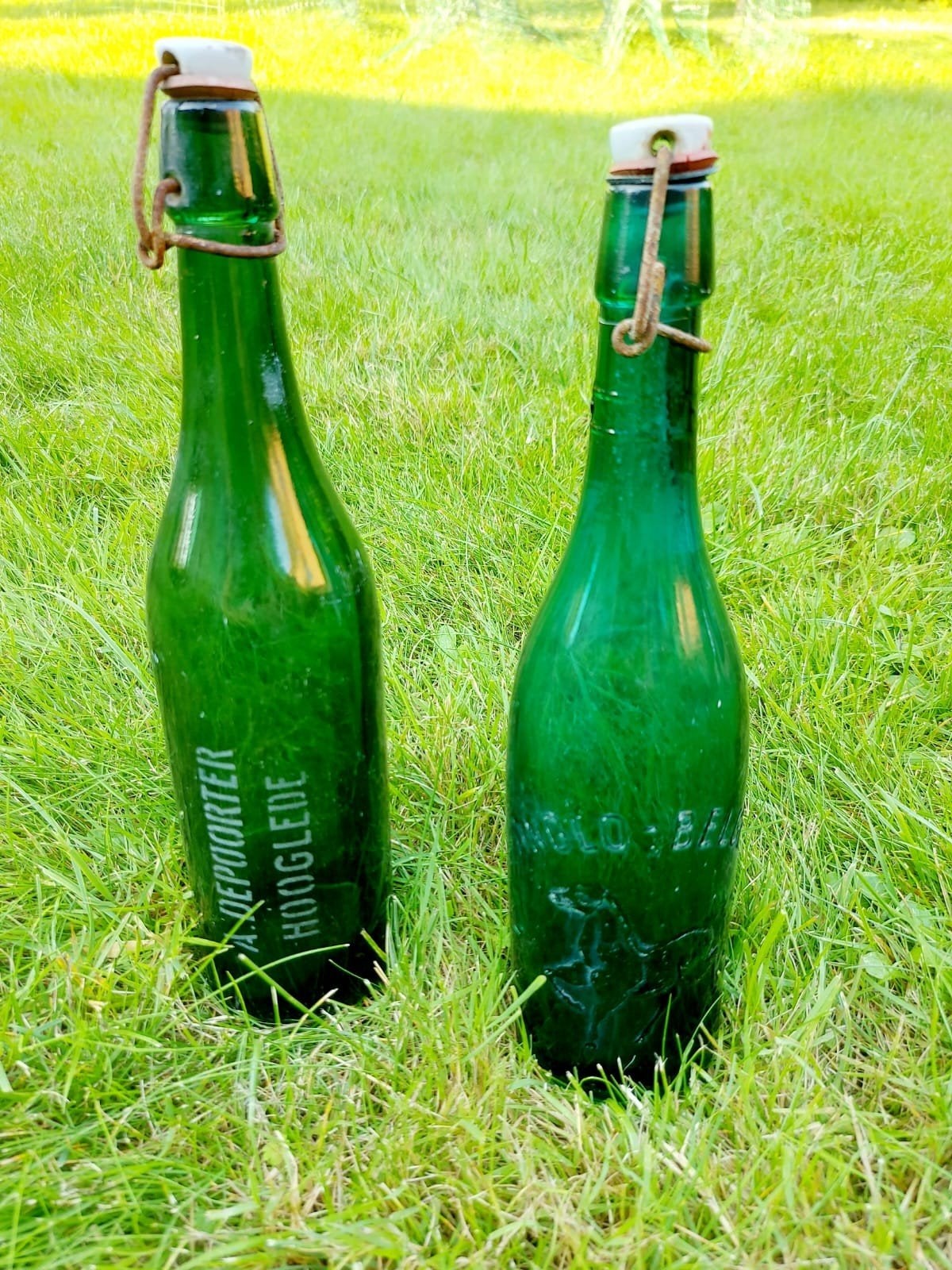 2 bierflessen: anglo belge & A. Depoorter, Verzamelen, Biermerken, Ophalen of Verzenden