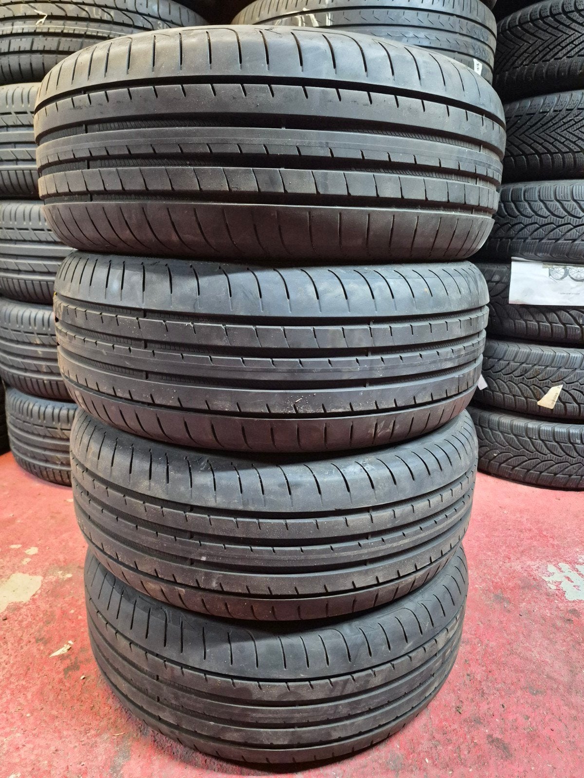 4 pneus Été Goodyear 225/45/19, Enlèvement, Utilisé