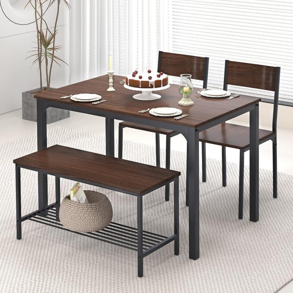 Table , chaises et banc (set complet NEUF), Maison & Meubles, Enlèvement, Neuf, Autres couleurs, Deux