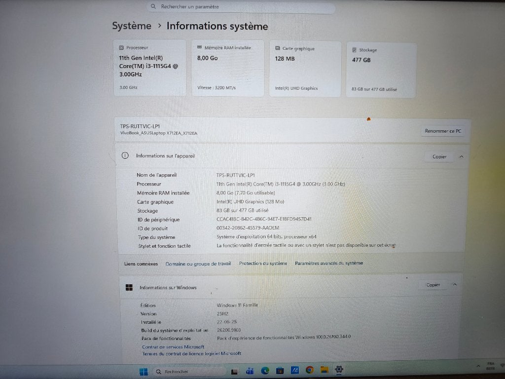 Ordinateur portable ASUS VivoBook 17", Computers en Software, Asus, 8 GB, Refurbished, SSD