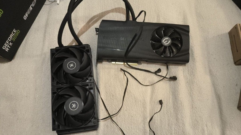 EVGA Hybrid Kit 240 mm AIO watercooler RTX 3090 FTW3, Computers en Software, Ophalen, Gebruikt, Waterkoeling