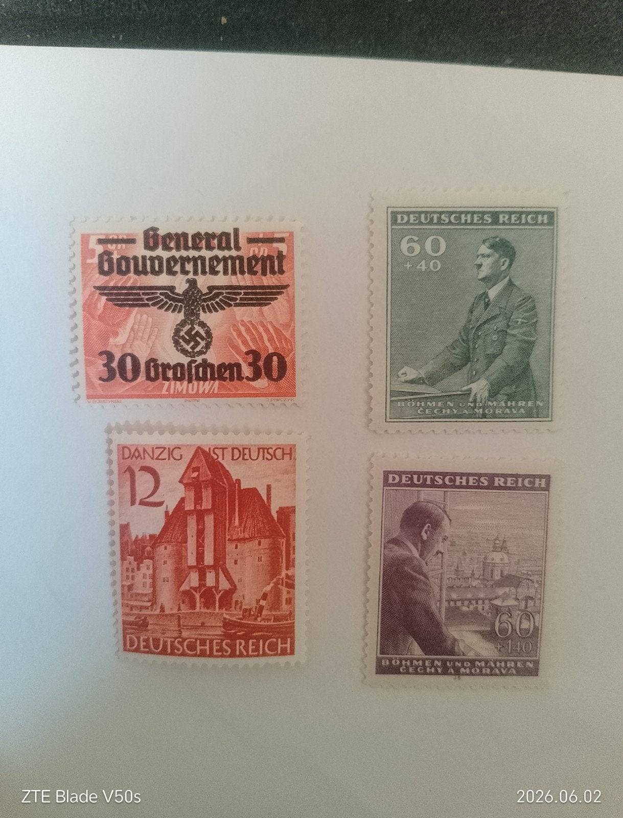 Timbres de l'Empire allemand 4 postfrisch, Enlèvement ou Envoi