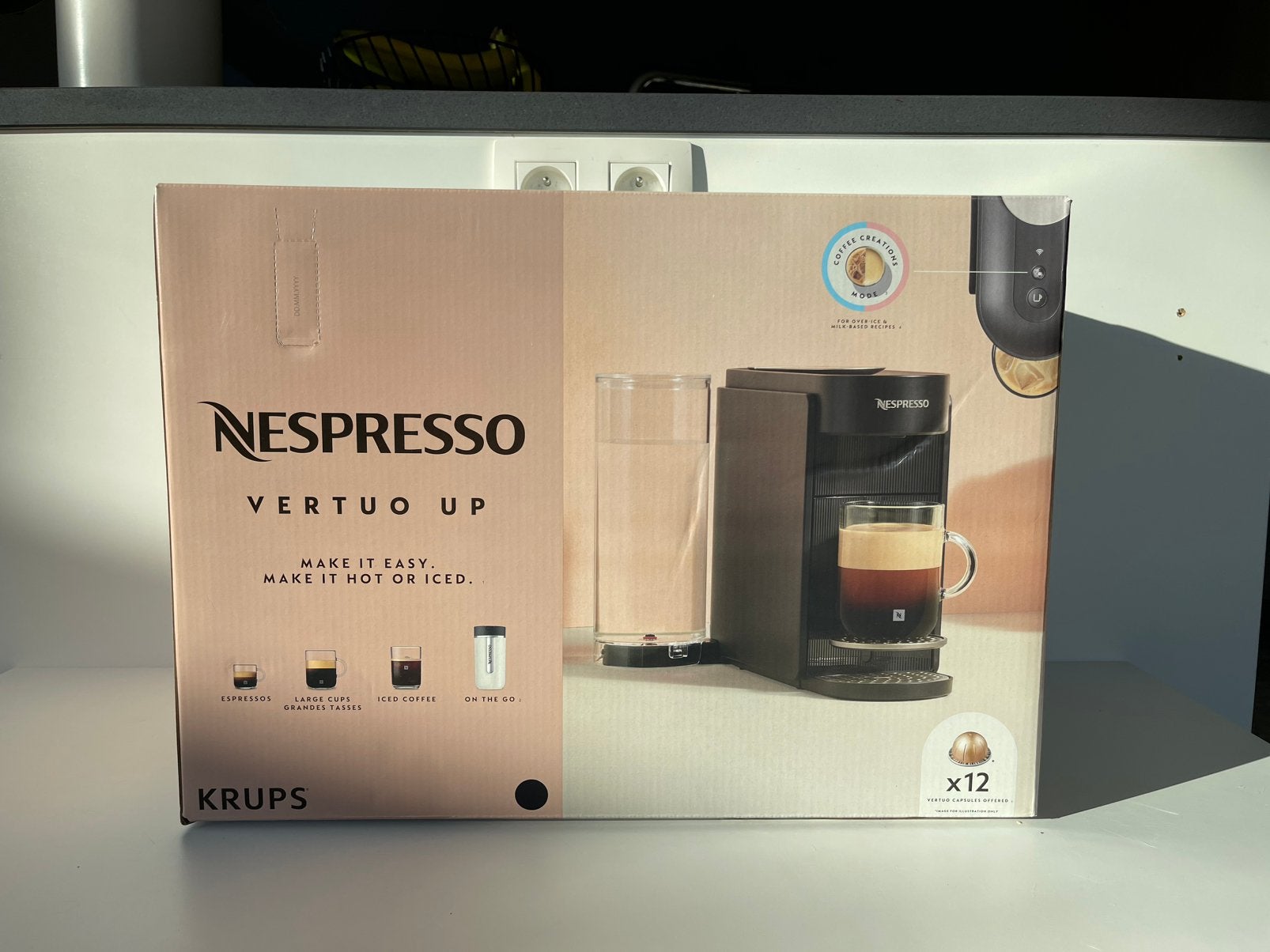 Nespresso Vertuo Up - Zwart - NIEUW (Krups), Ophalen of Verzenden, Koffiemachine