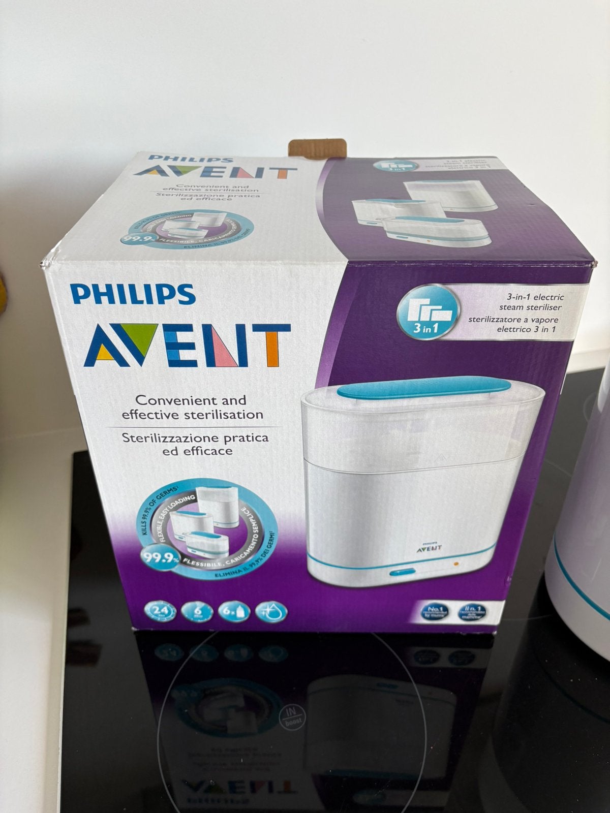 Philips stoomsterilisator, voor oa flesjes, Kinderen en Baby's, Sterilisator, Philips Avent, Zo goed als nieuw, Ophalen