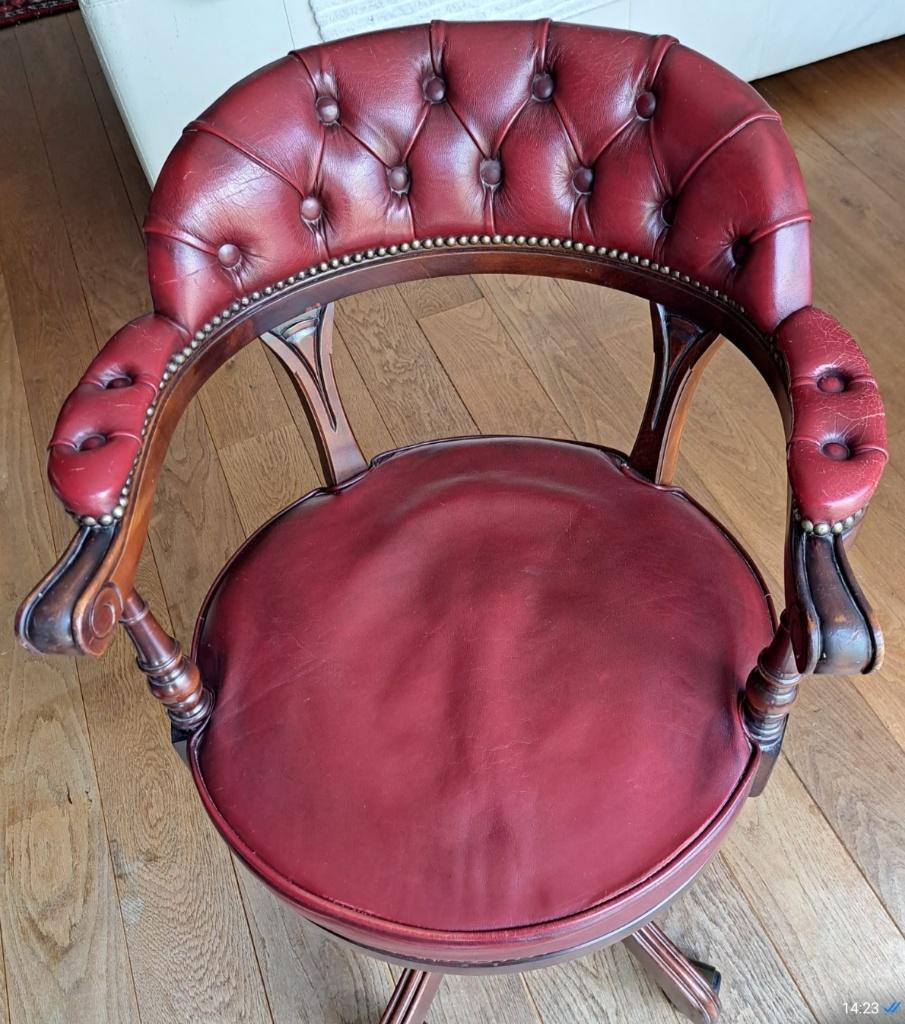 Chaise de bureau style victorien, Enlèvement, Utilisé, Rouge, Chaise de bureau