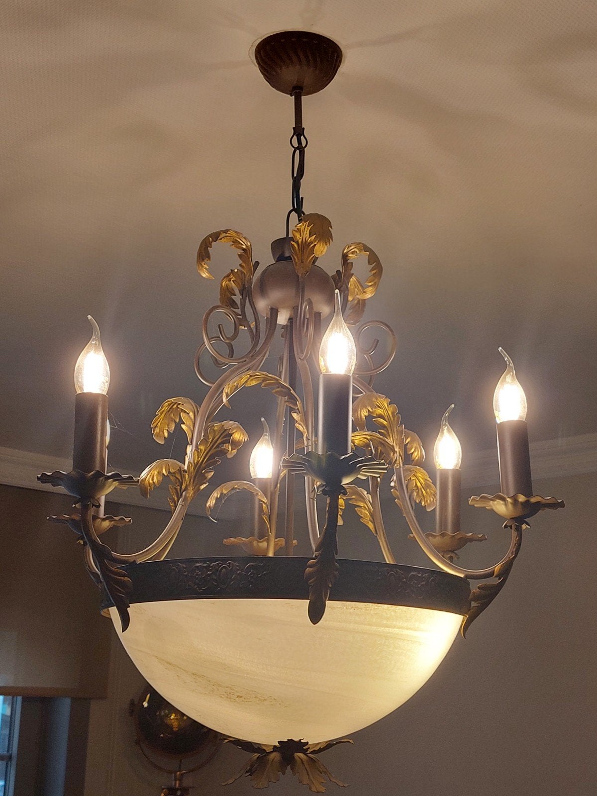 Grand lustre !, Enlèvement, Utilisé, Verre, Landelijke stijl