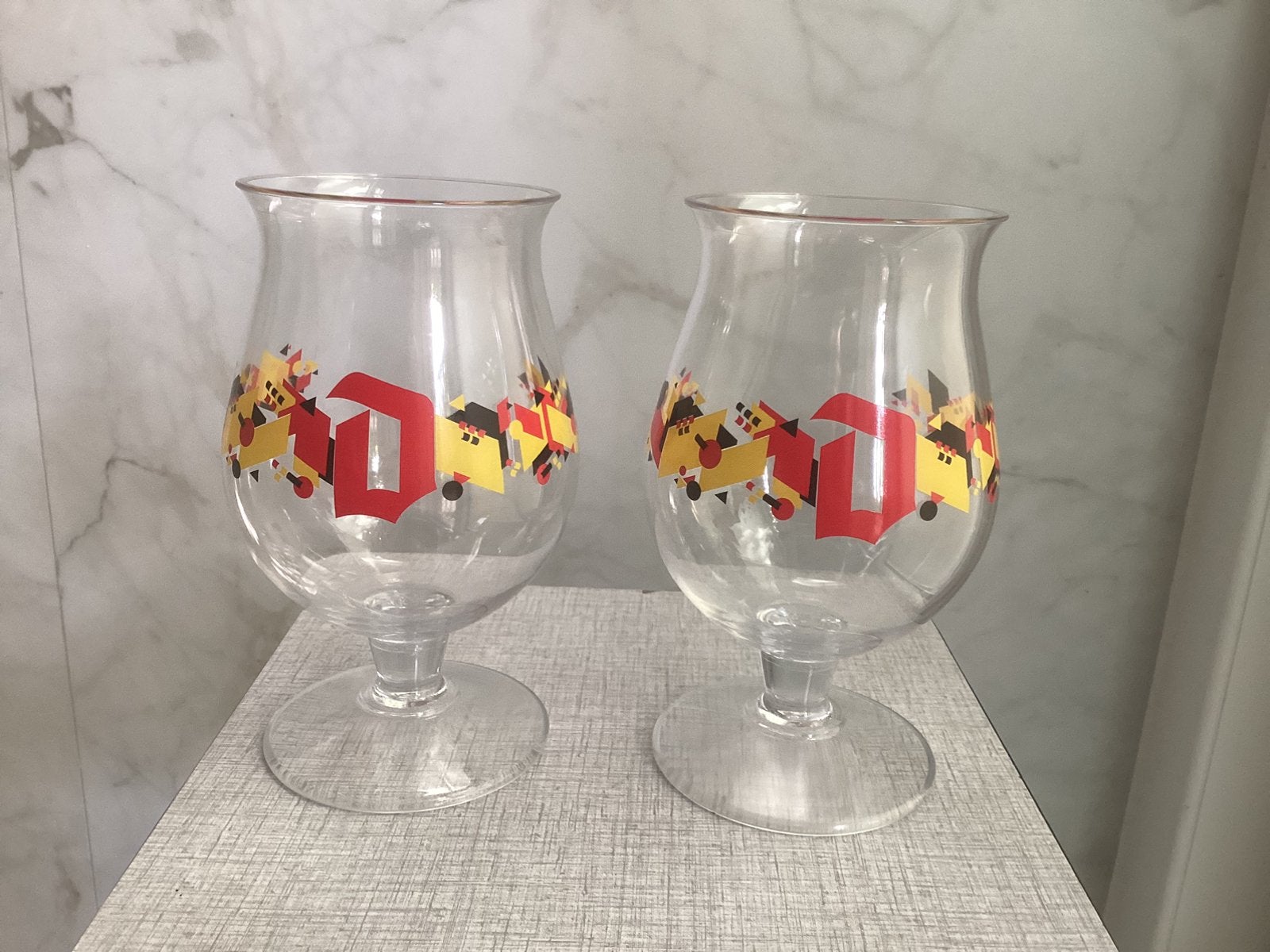 Twee tritan (plastieken) duvelglazen EK 2020, Verzamelen, Ophalen of Verzenden, Zo goed als nieuw, Duvel