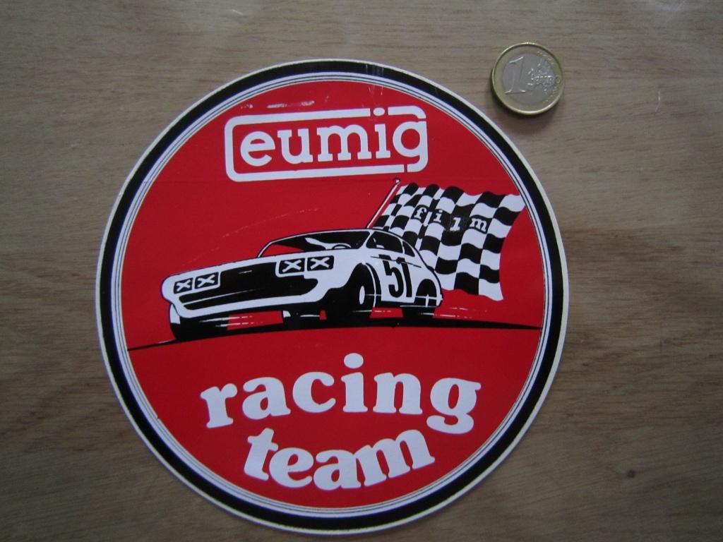 Retro/vintage sticker - Autosport Eumig Racing team, Verzamelen, Ophalen of Verzenden, Zo goed als nieuw, Sport