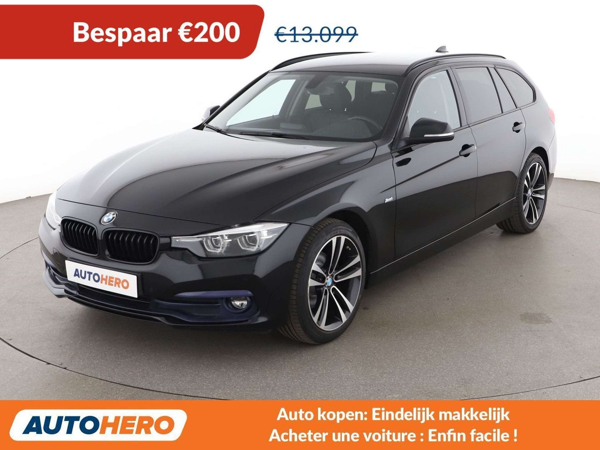 BMW 3 Serie 318 318i Sport Line (bj 2018), Auto's, BMW, 100 kW, Achterwielaandrijving, Gebruikt, Zwart