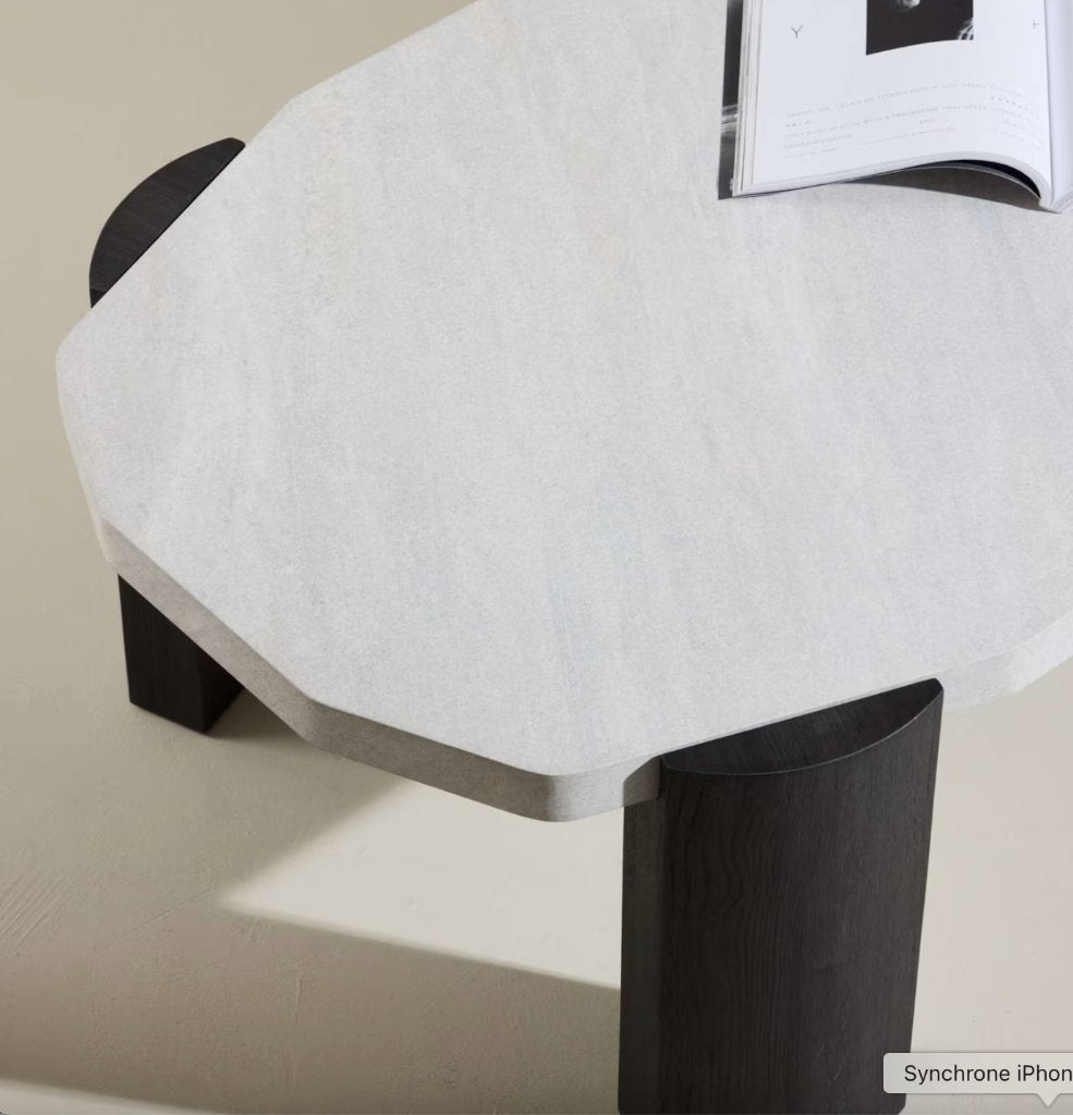 Kres salontafel marmerlook h&m home, Ophalen, 100 tot 150 cm, 50 tot 100 cm, Zo goed als nieuw