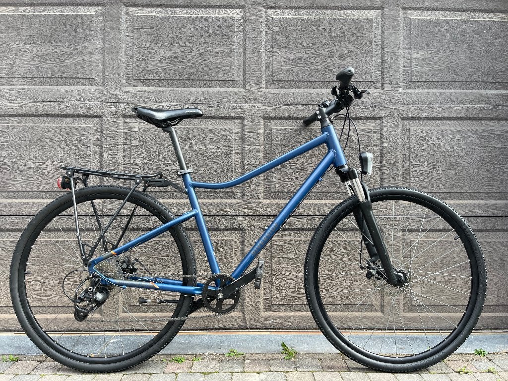 Vélo hybride Gravel Commuter Riverside 500 — Taille M (49 cm, Moins de 10 vitesses, 49 à 53 cm, Comme neuf, Enlèvement