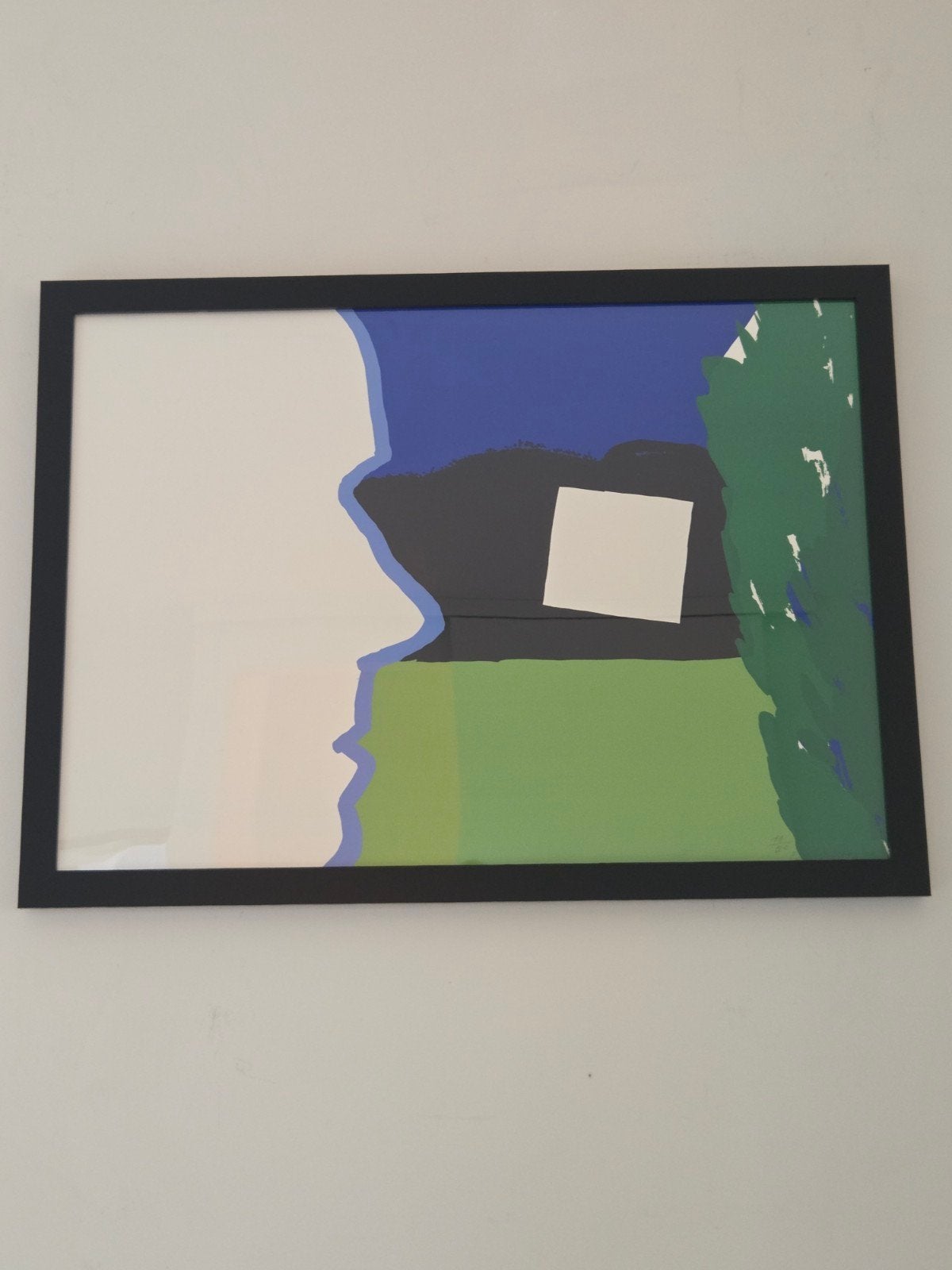Roger Raveel. Landschap met profiel, Numéroté, Enlèvement ou Envoi