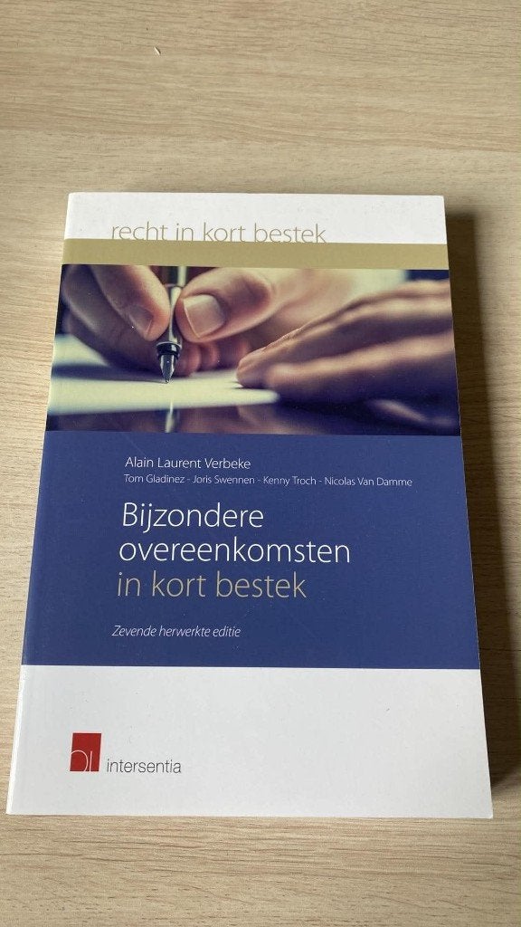 Bijzondere overeenkomsten in kort bestek, Ophalen, Nieuw
