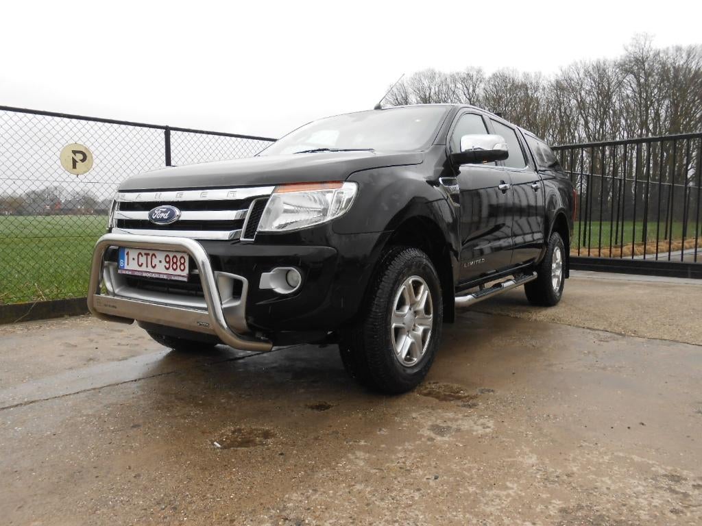 Ford Ranger Limited 3.2 avec toit rigide en très bon état, Cuir, Euro 5, Noir, 3198 cm³