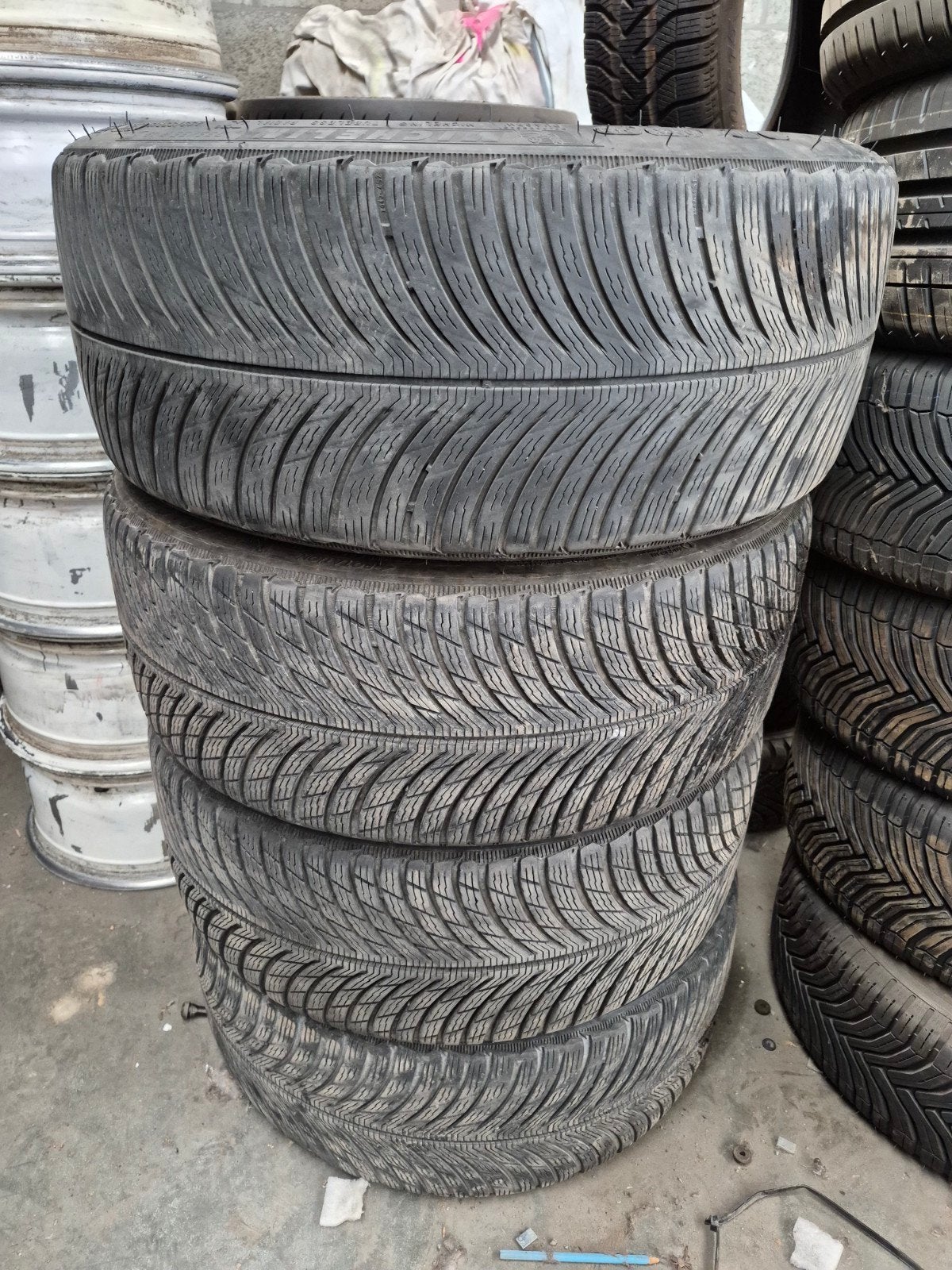 Michelin pilot alpine 19p winterbanden, Auto-onderdelen, Banden en Velgen, Gebruikt, Winterbanden, Band(en), Personenwagen