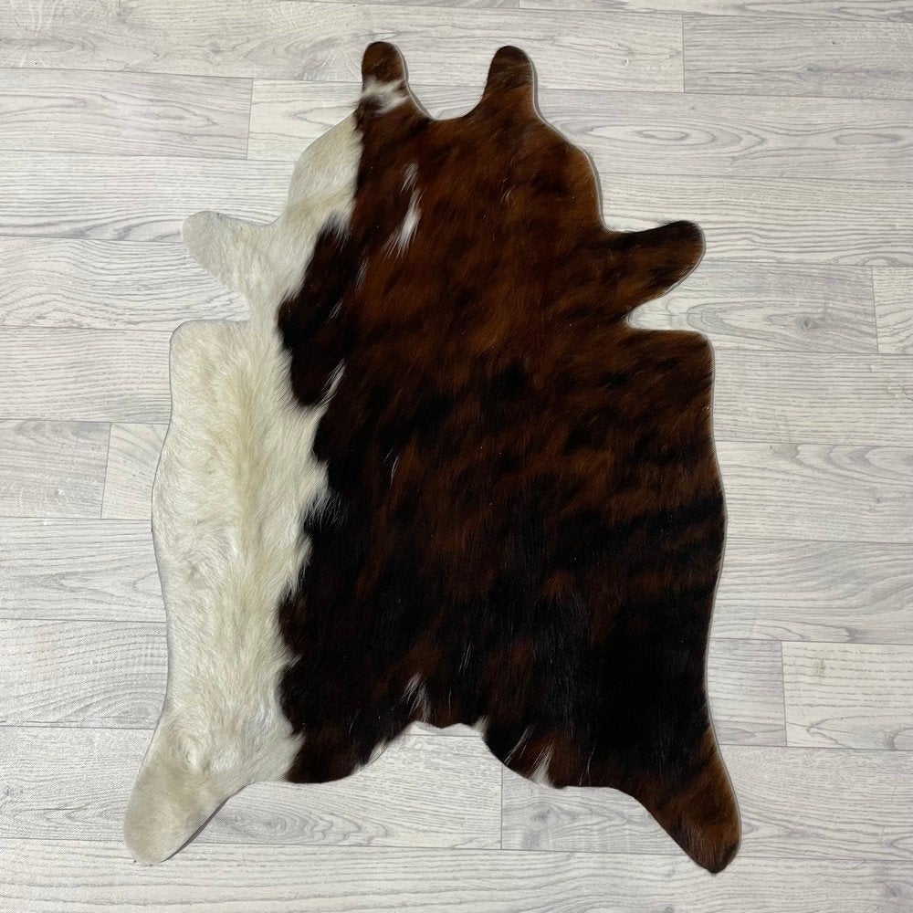 Mini koeienhuid bruin wit zwart 90x60cm #452 | Lederstore, Meerkleurig, Wandkleed, Nieuw, Ophalen of Verzenden